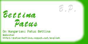 bettina patus business card